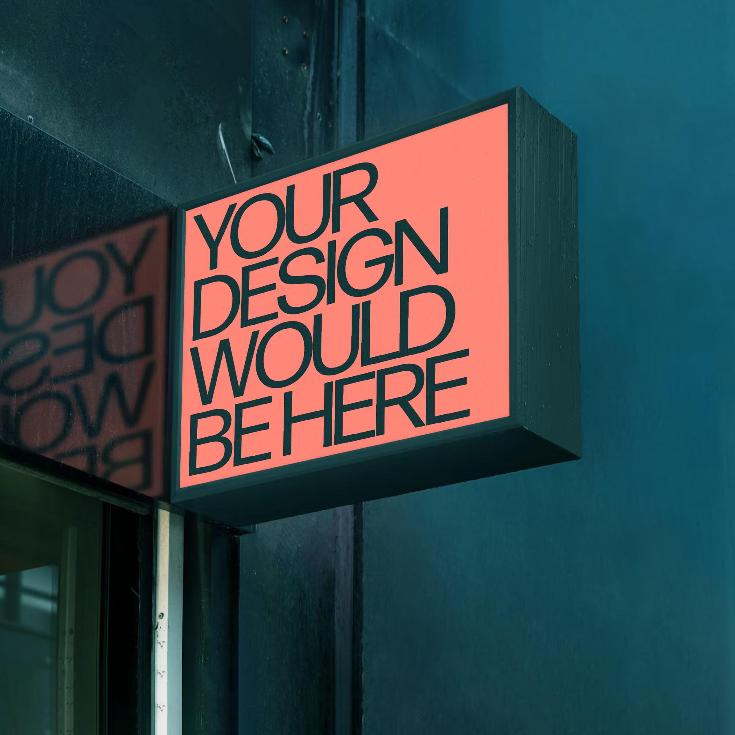 AB Signboard Mockup