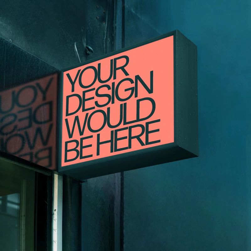 AB Signboard Mockup