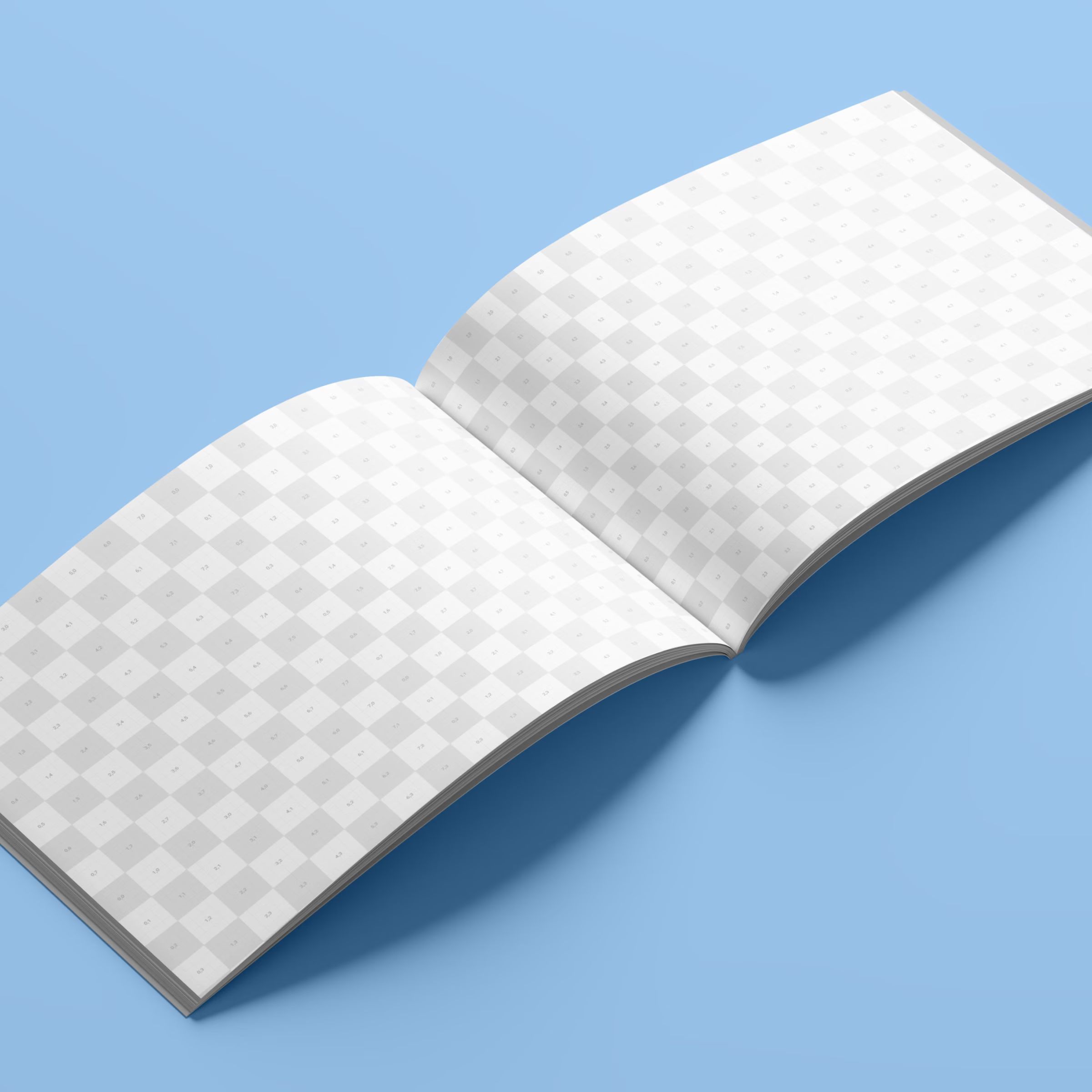 Free Open A4 Landscape Magazine Mockup