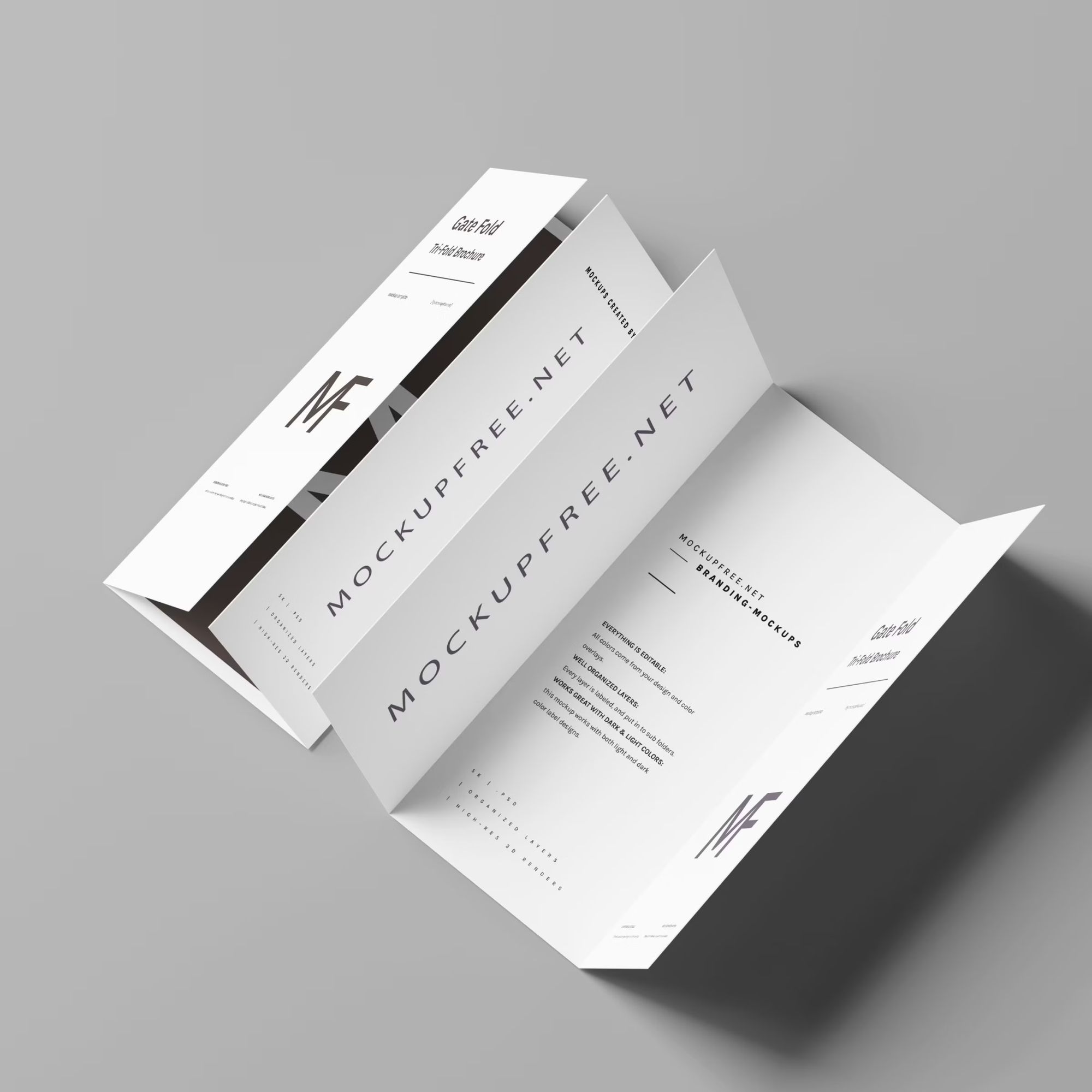Gate Fold Brochure Mockups 6