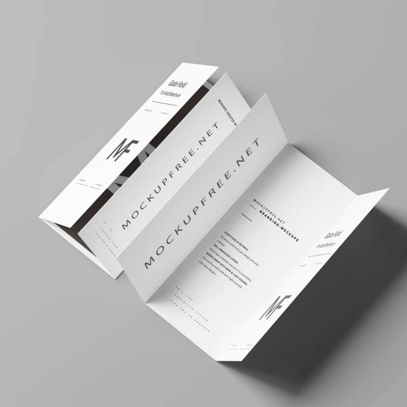 Gate Fold Brochure Mockups 6