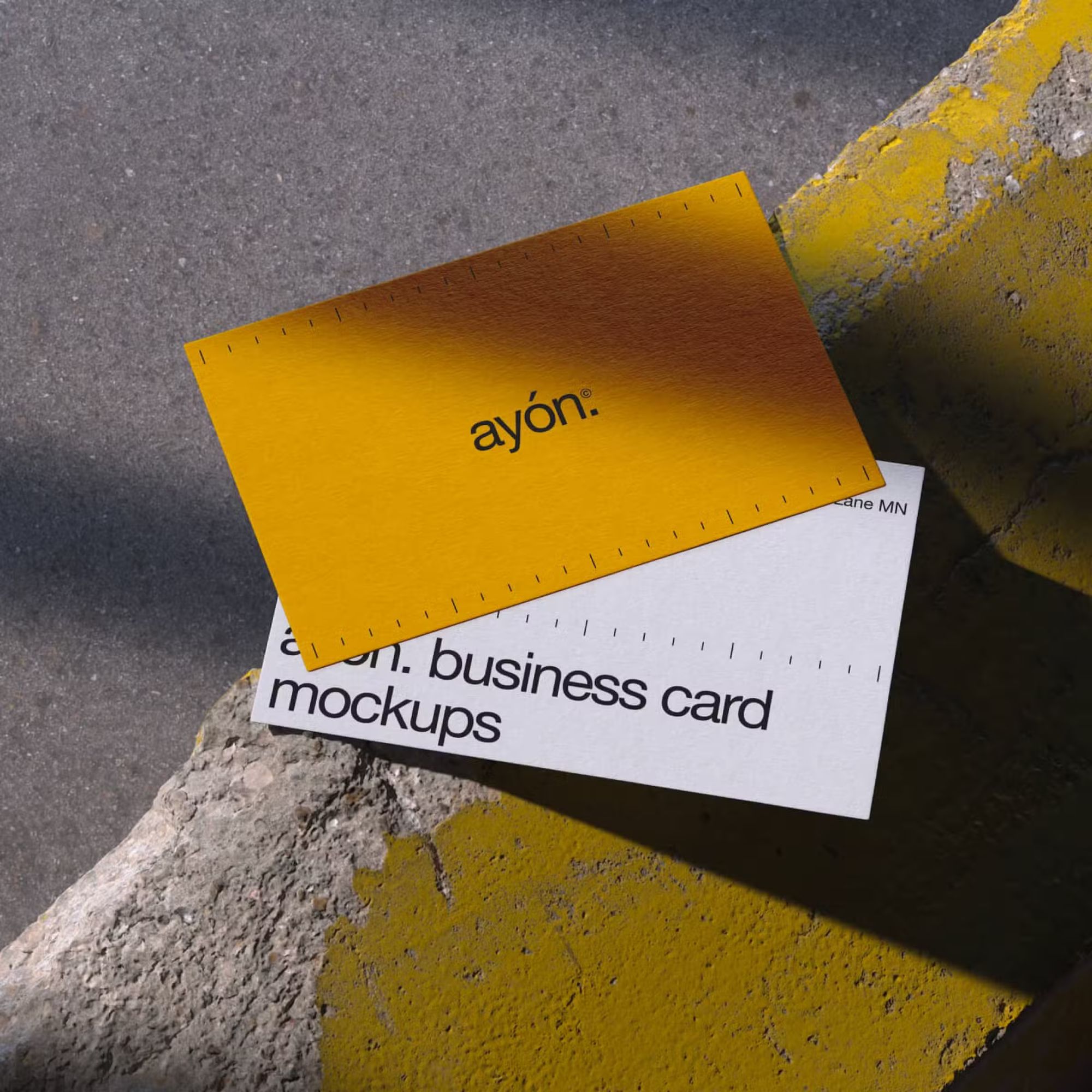 Free 2 Stylish Business Card Mockup