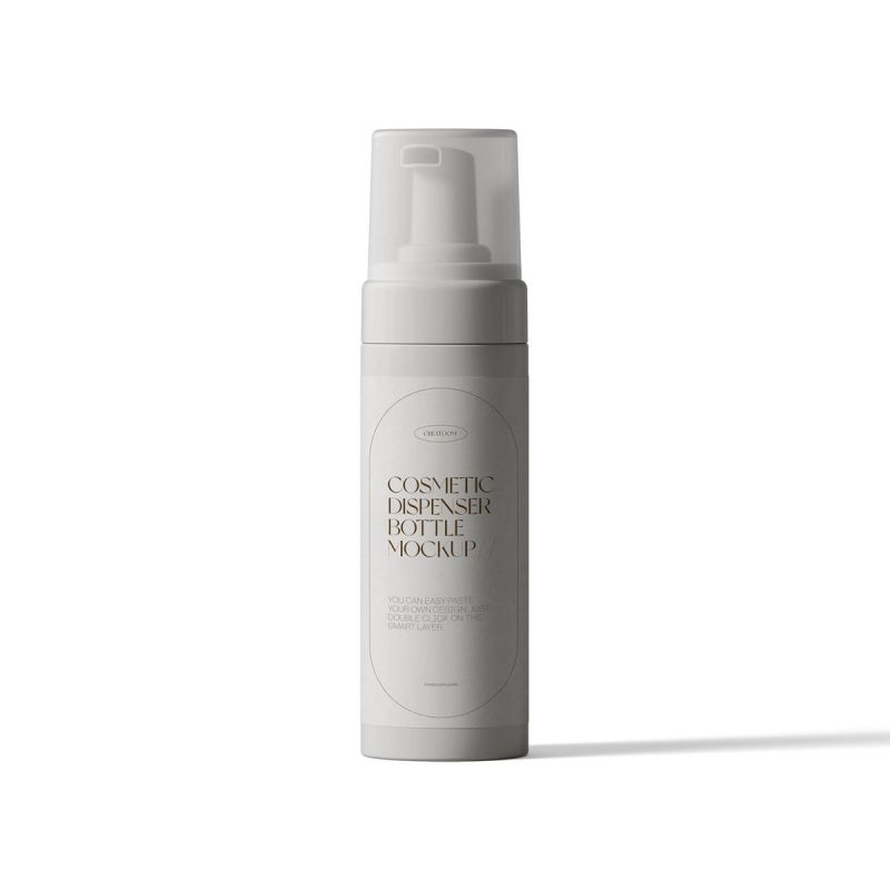 Free Cosmetic Bottle Mockup V1 Front View