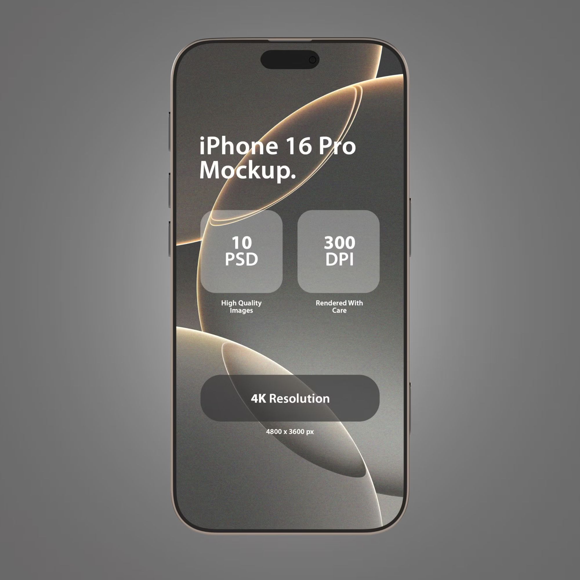 iPhone 16 Pro Mockups - Black Titanium