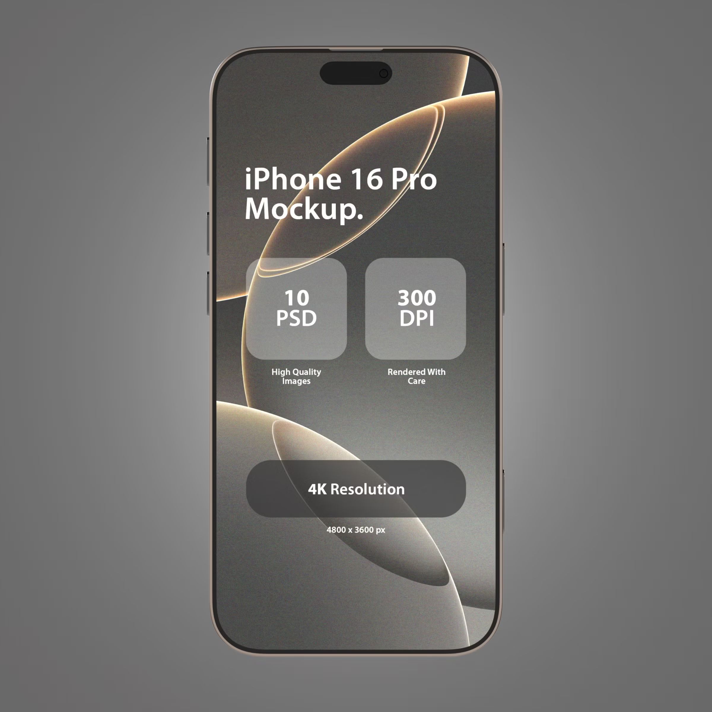 iPhone 16 Pro Mockups - Black Titanium