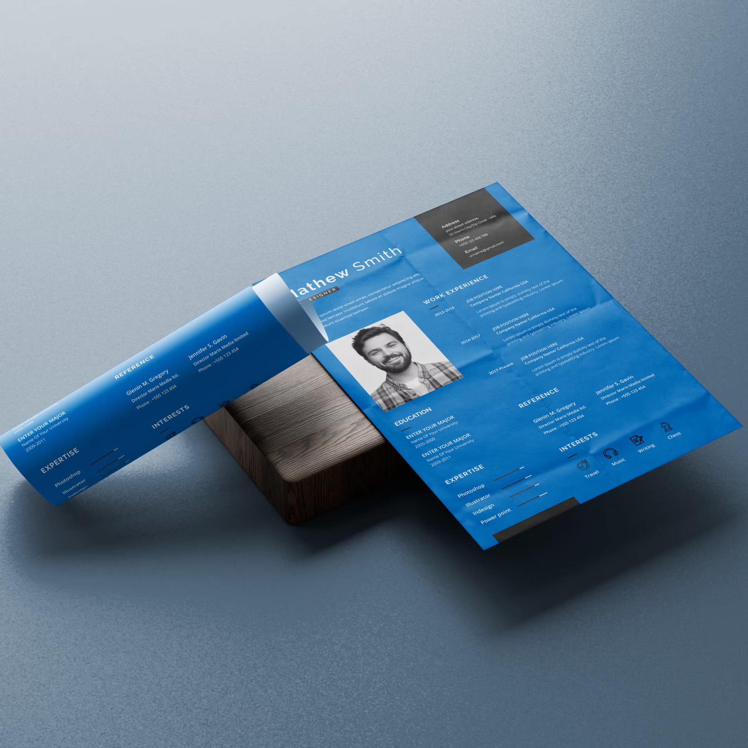A4 Resume Mockup 3