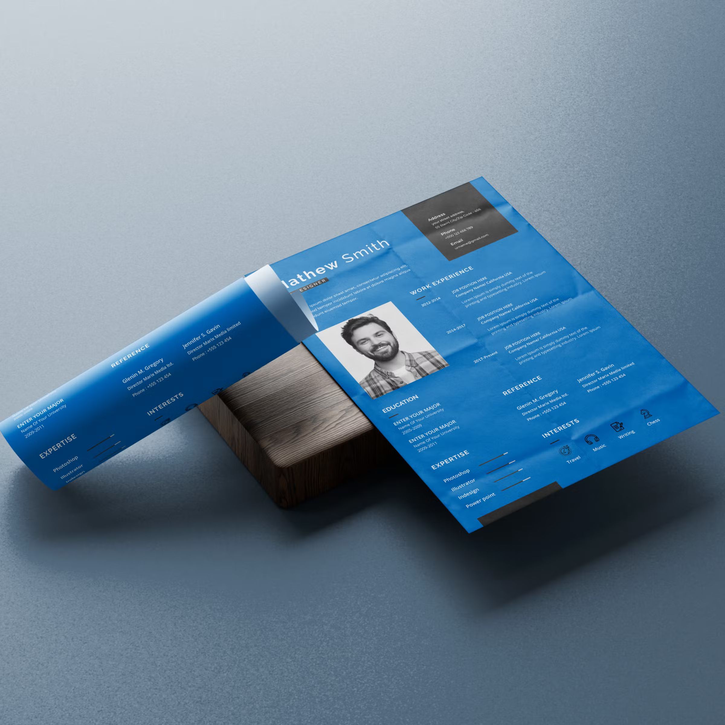 A4 Resume Mockup 3