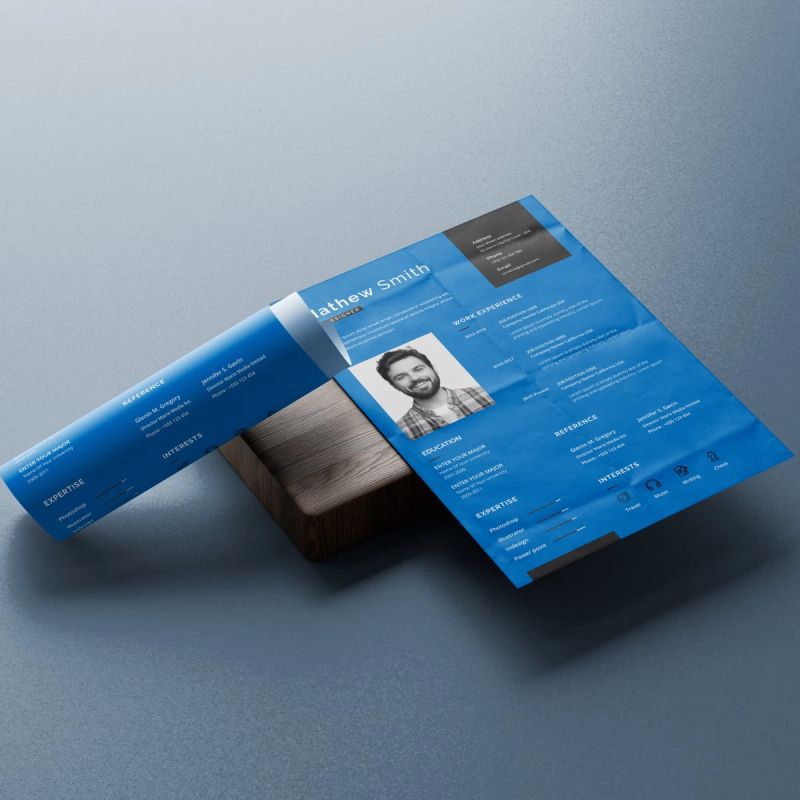 A4 Resume Mockup 3