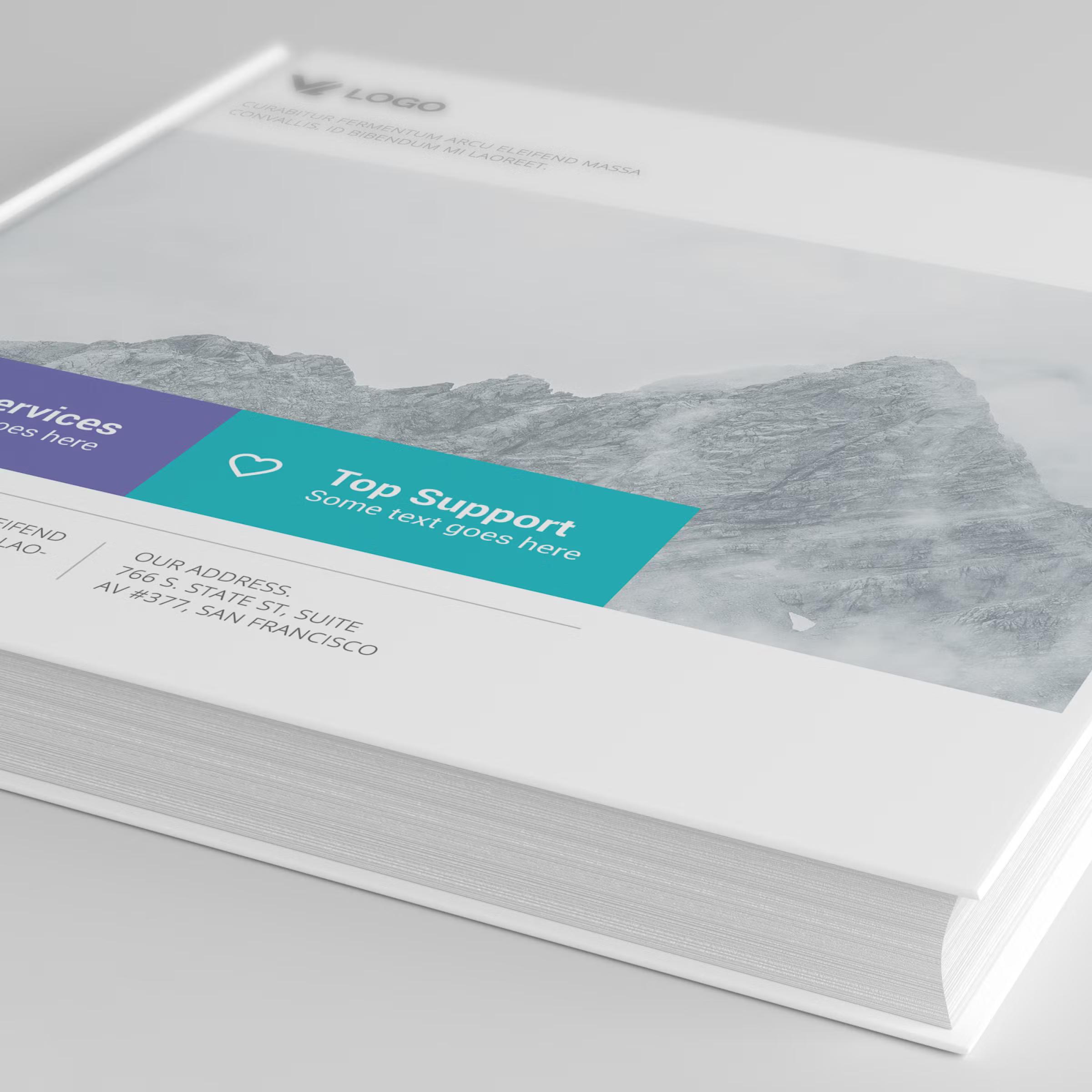 Free Square Book PSD Mockup 4