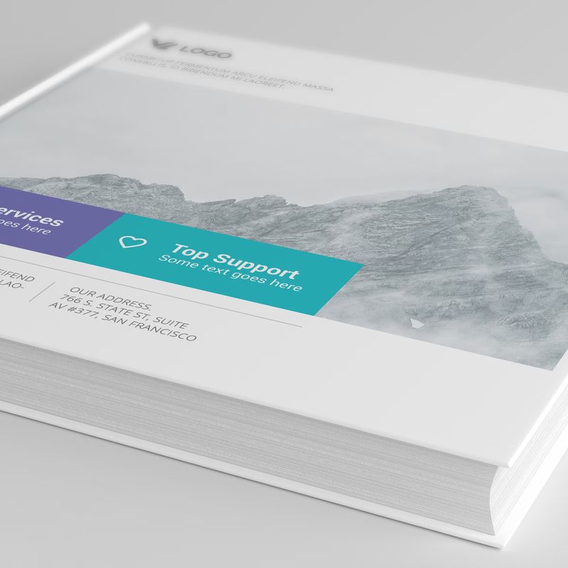 Free Square Book PSD Mockup 4