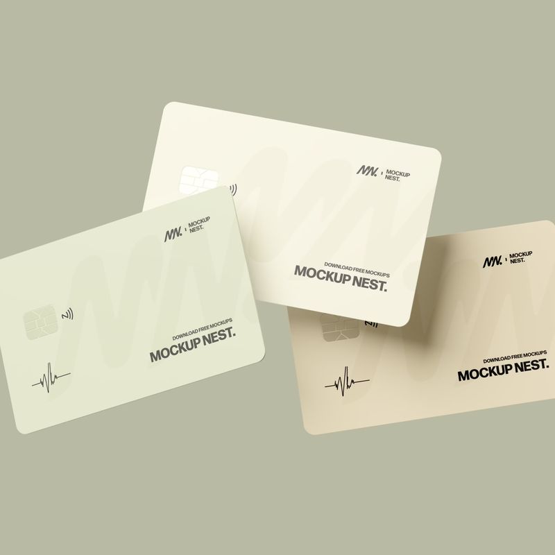 Floating Credit Card Mockup