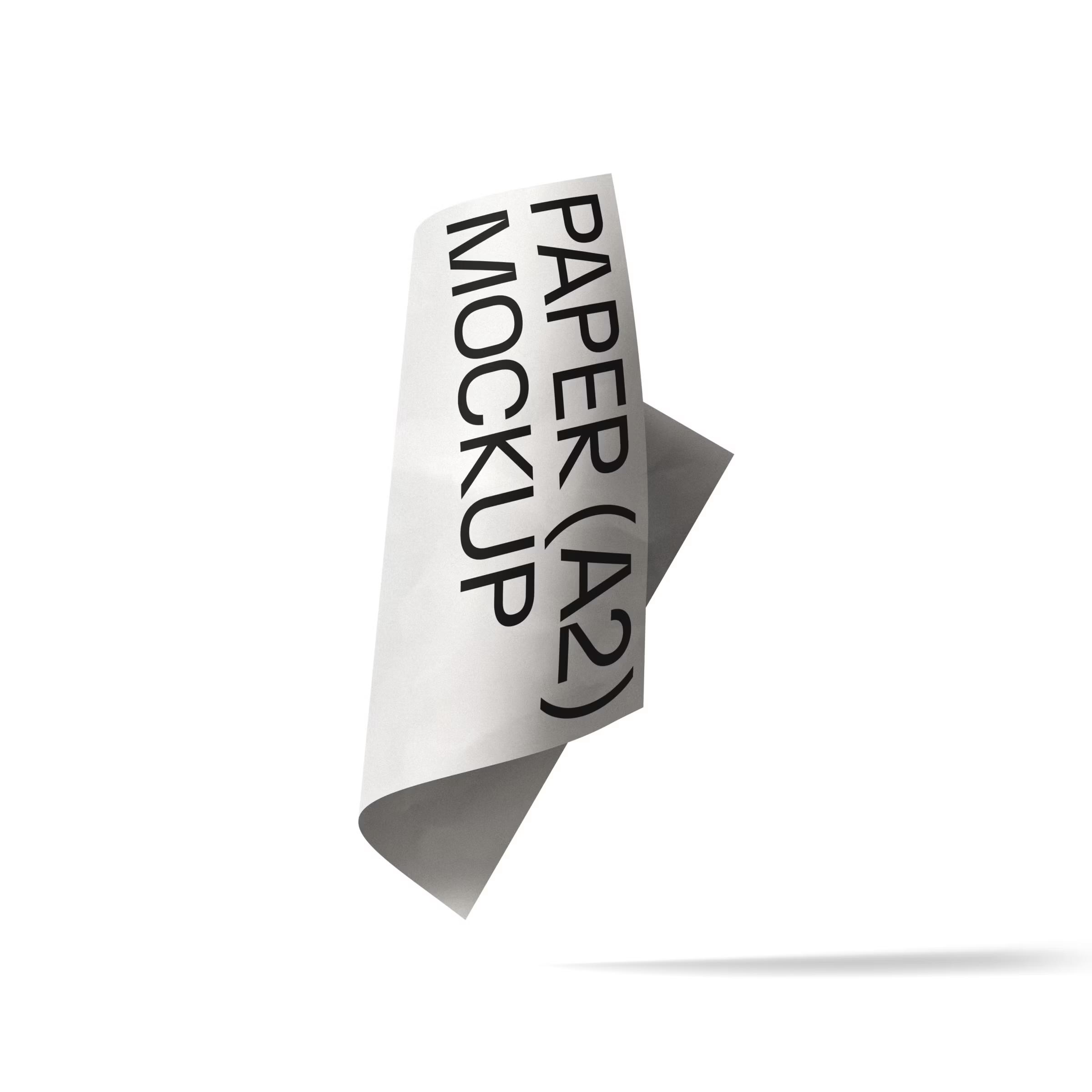 Free Paper Mockup V25 Front View