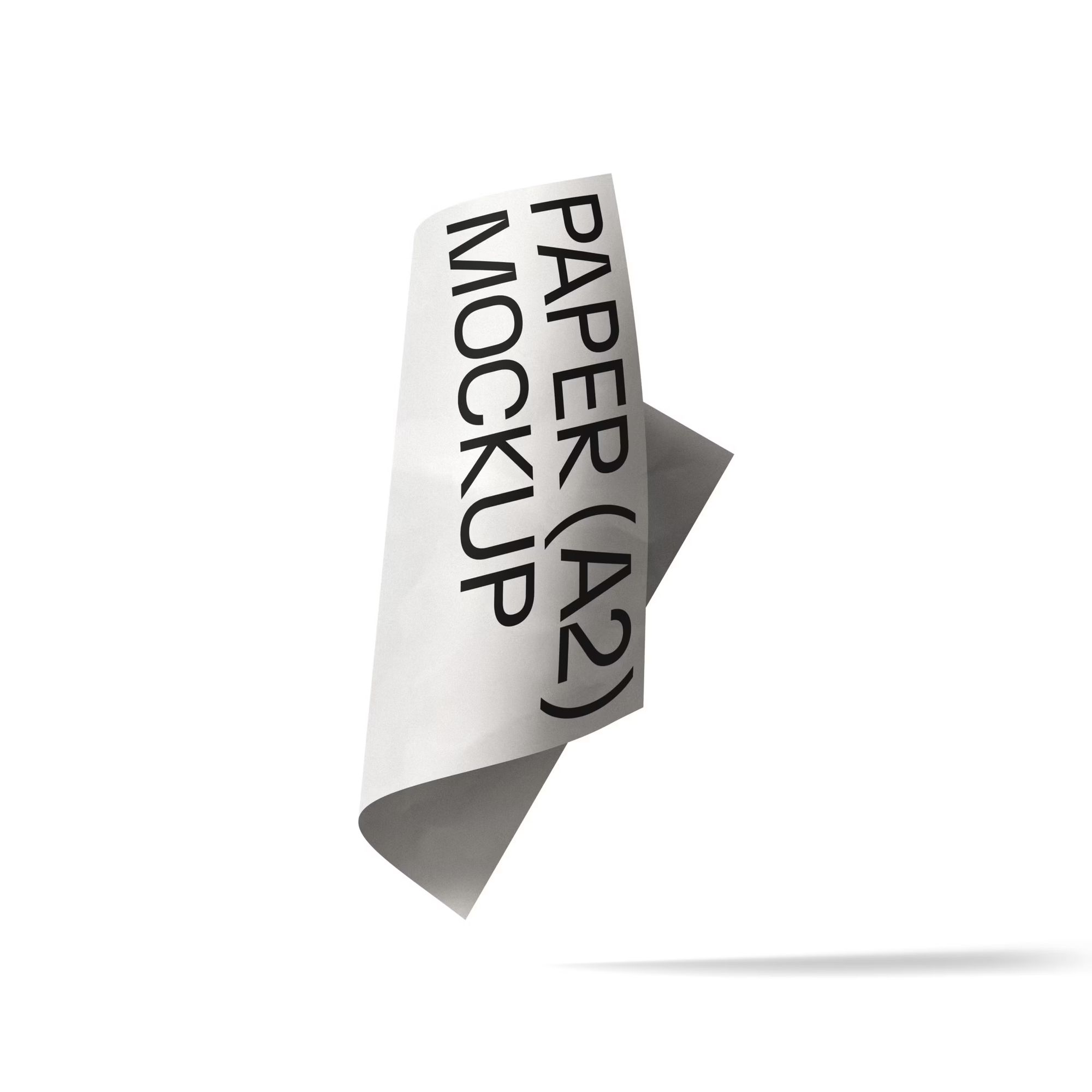 Free Paper Mockup V25 Front View
