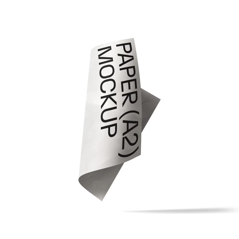 Free Paper Mockup V25 Front View