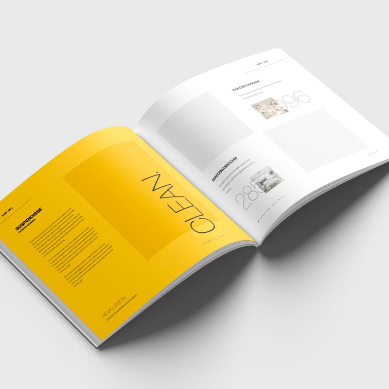 Free Square Magazine Mockup 3