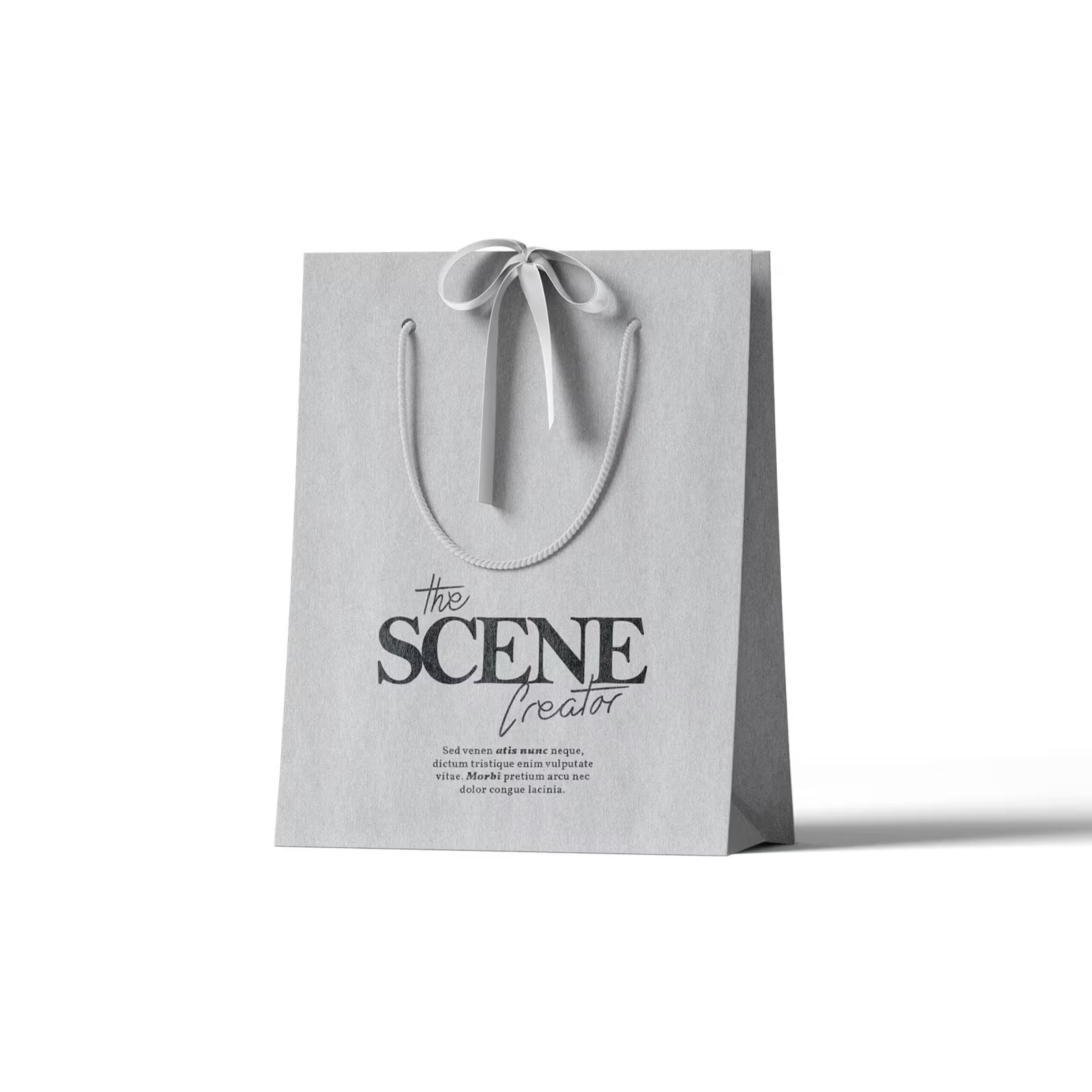 Free Paper Bag Mockup V6 Front View