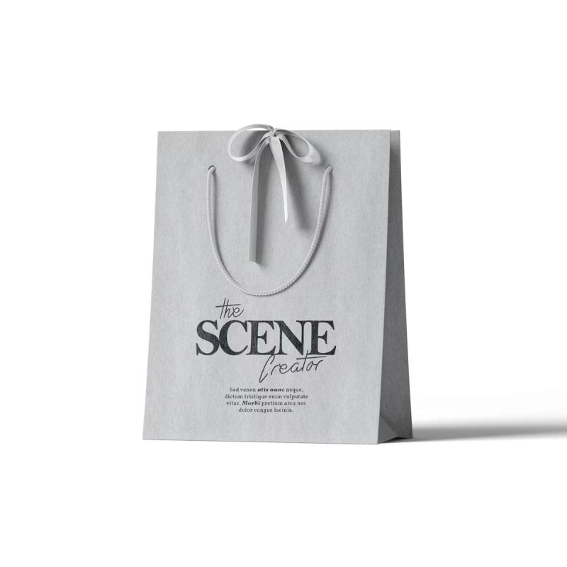 Free Paper Bag Mockup V6 Front View