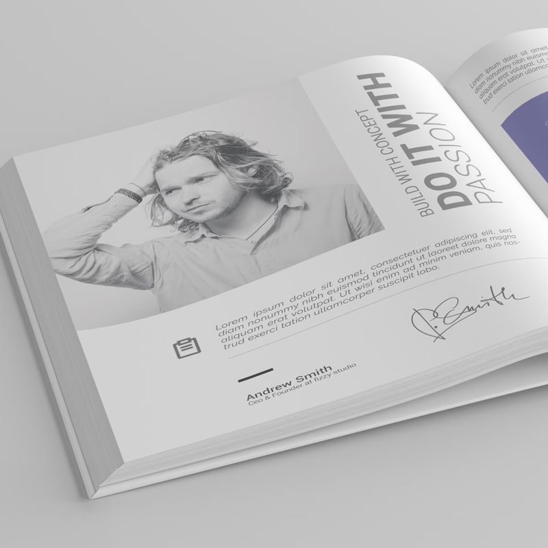 Free Square Book PSD Mockup 2