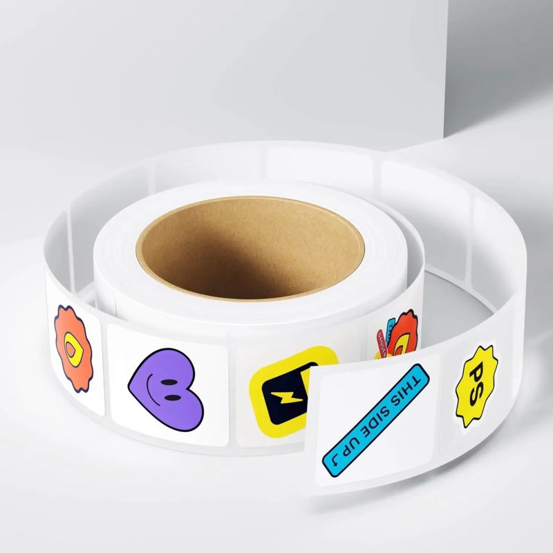 Sticker Tape Coiled Up in Spiral Free Mockup