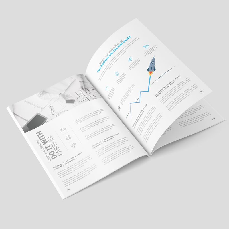 Free A4 Magazine PSD Mockup