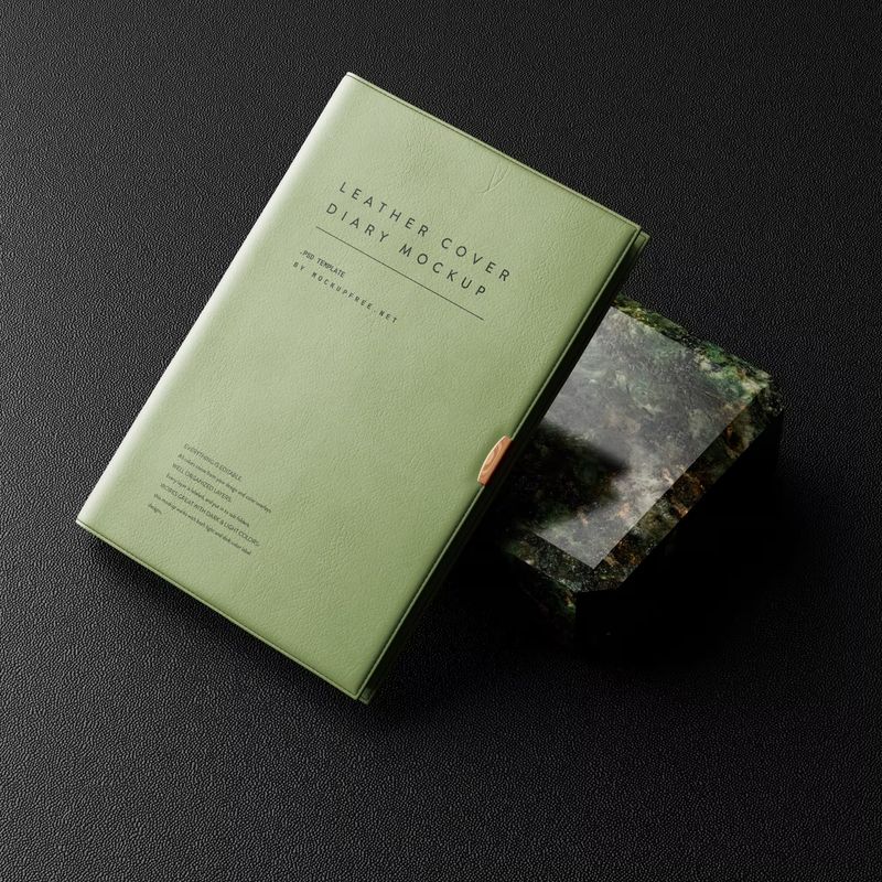 Leather Cover Diary Mockup 4