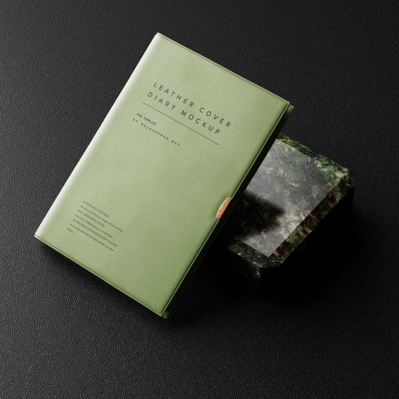 Leather Cover Diary Mockup 4