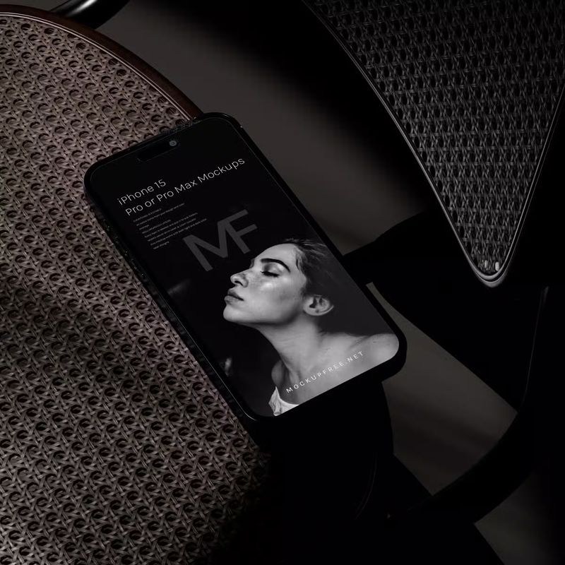 iPhone 15 Dark Shadowy Mockups 7