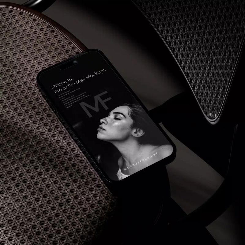 iPhone 15 Dark Shadowy Mockups 7