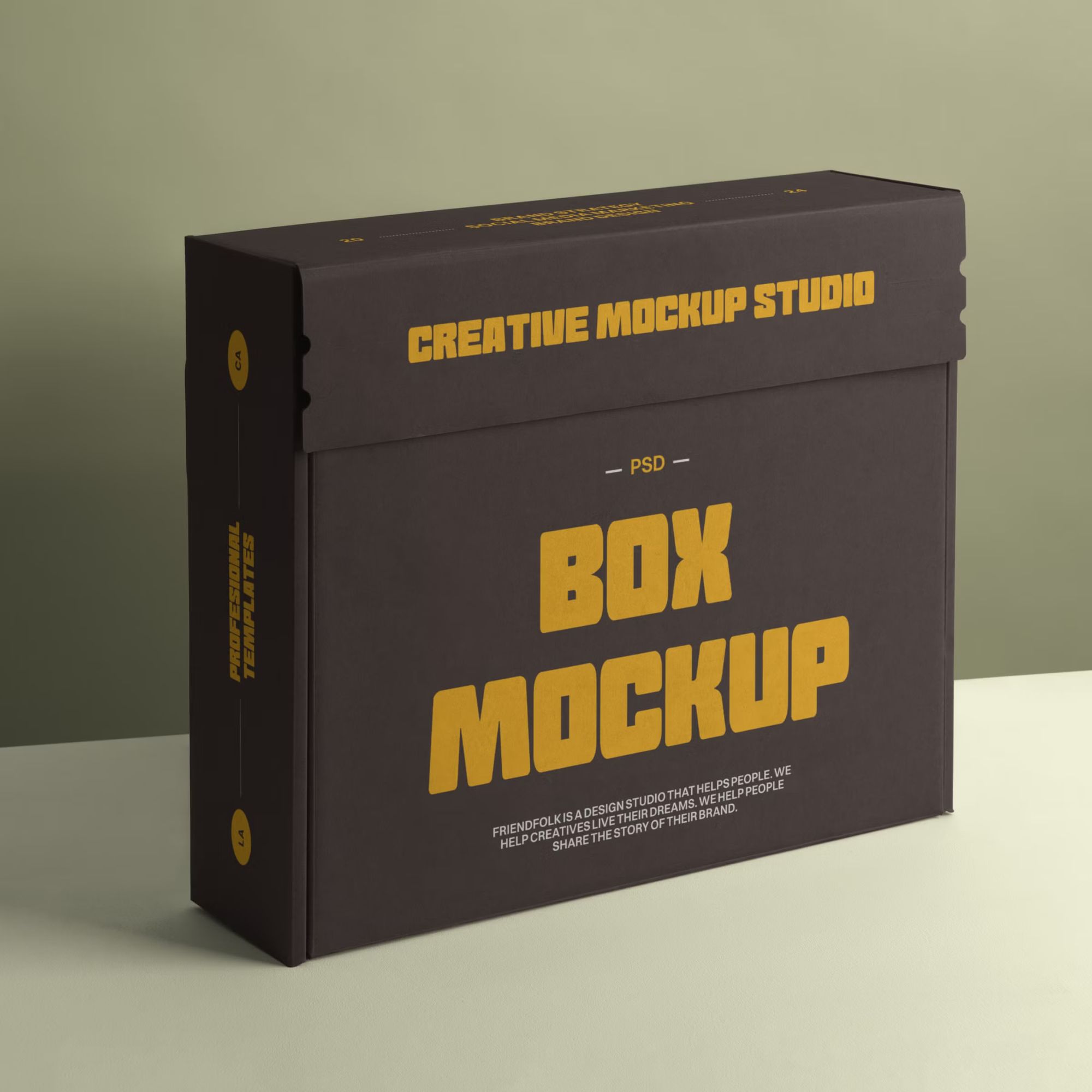 Free Cardboard Box Mockup