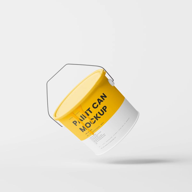 Paint Bucket Mockups with Paint Dripping 5
