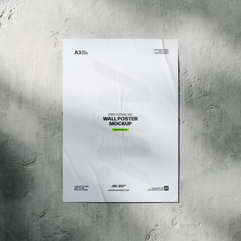 Concrete Wall Poster Mockup
