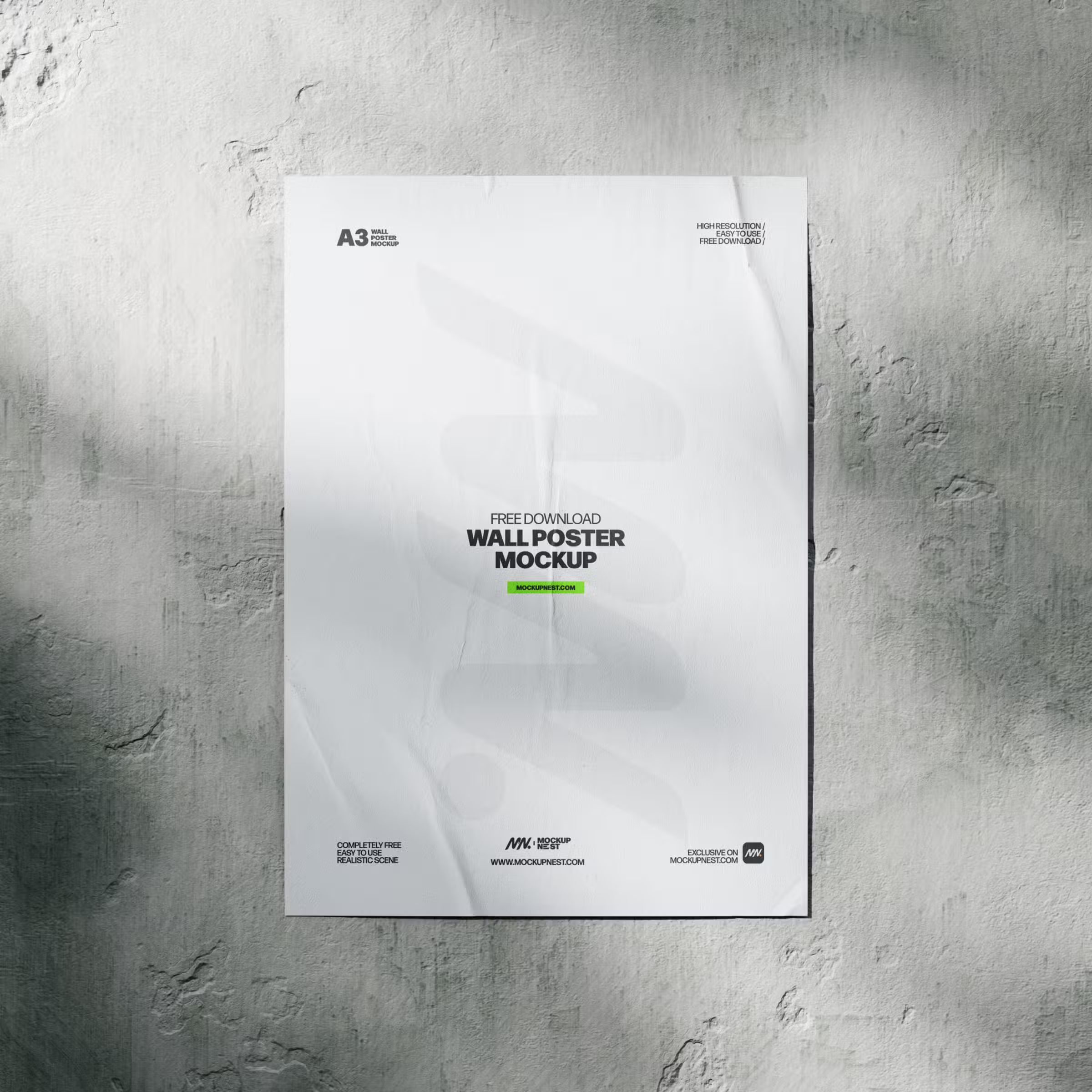 Concrete Wall Poster Mockup