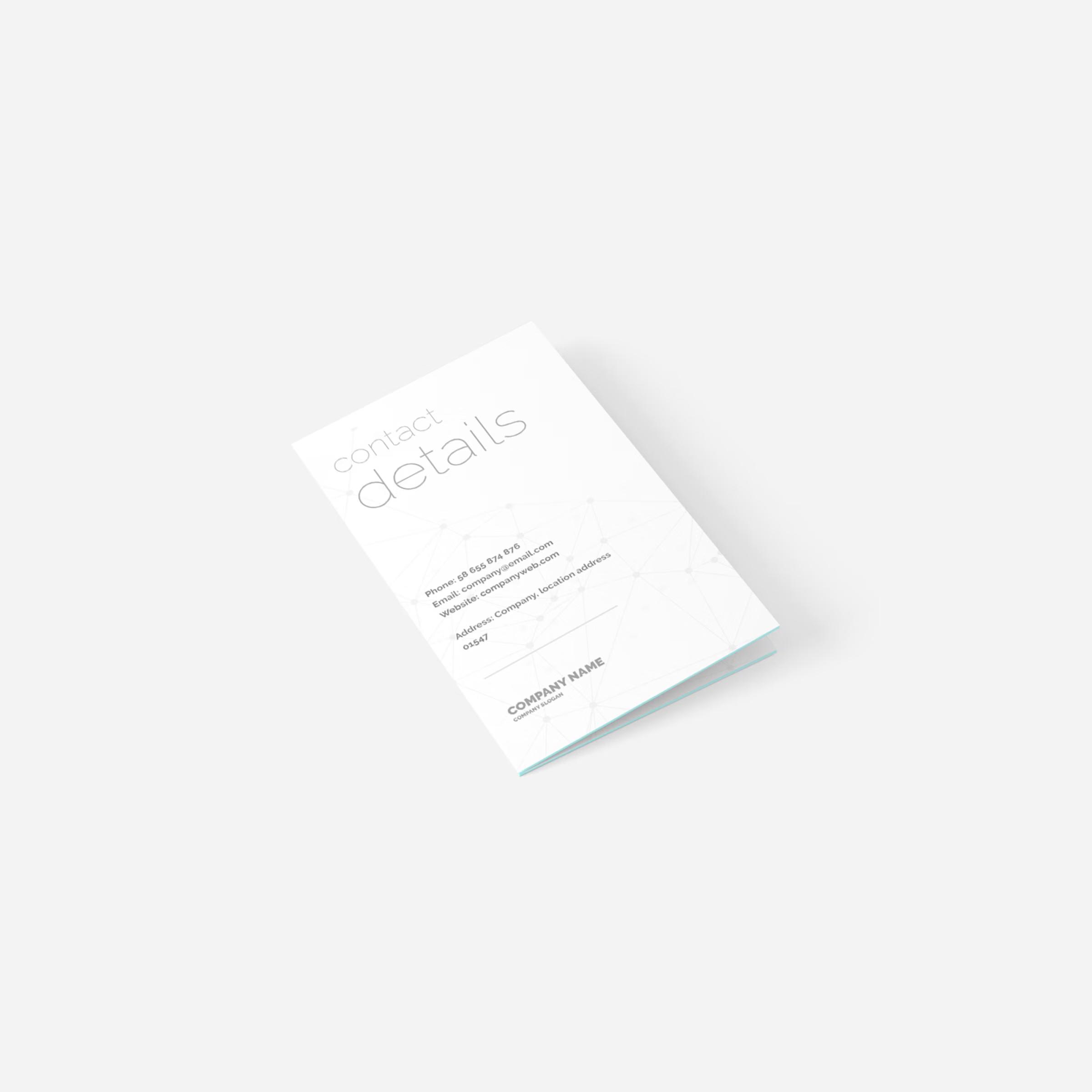 Portrait Folded Business Card Mockup 2