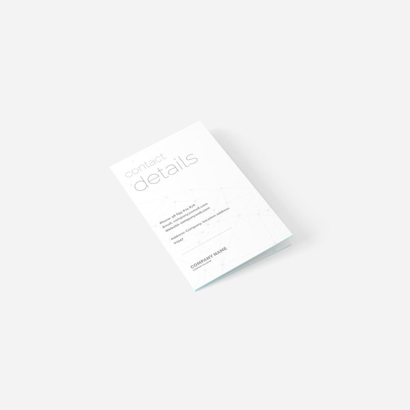 Portrait Folded Business Card Mockup 2