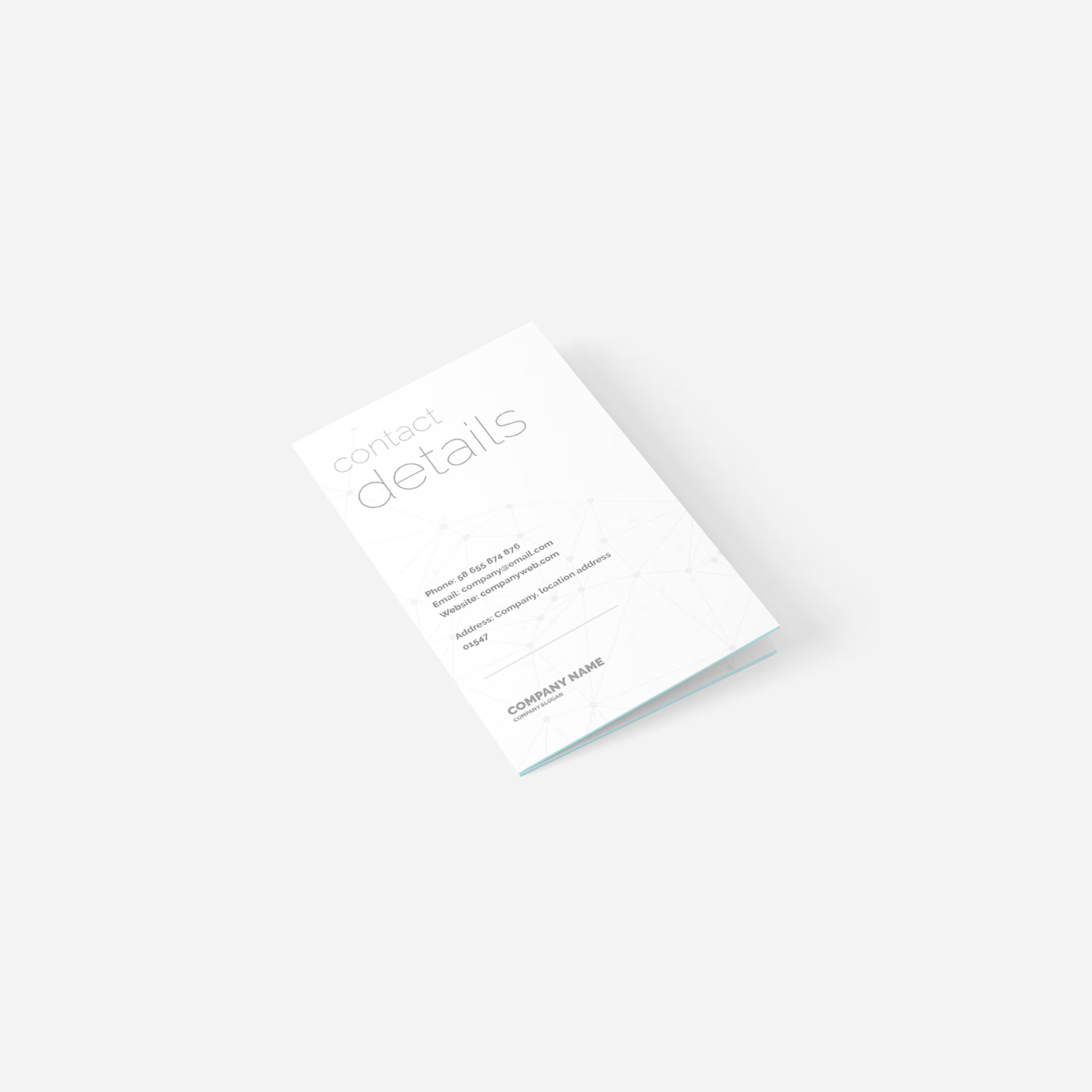 Portrait Folded Business Card Mockup 2