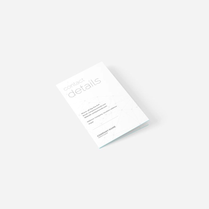 Portrait Folded Business Card Mockup 2
