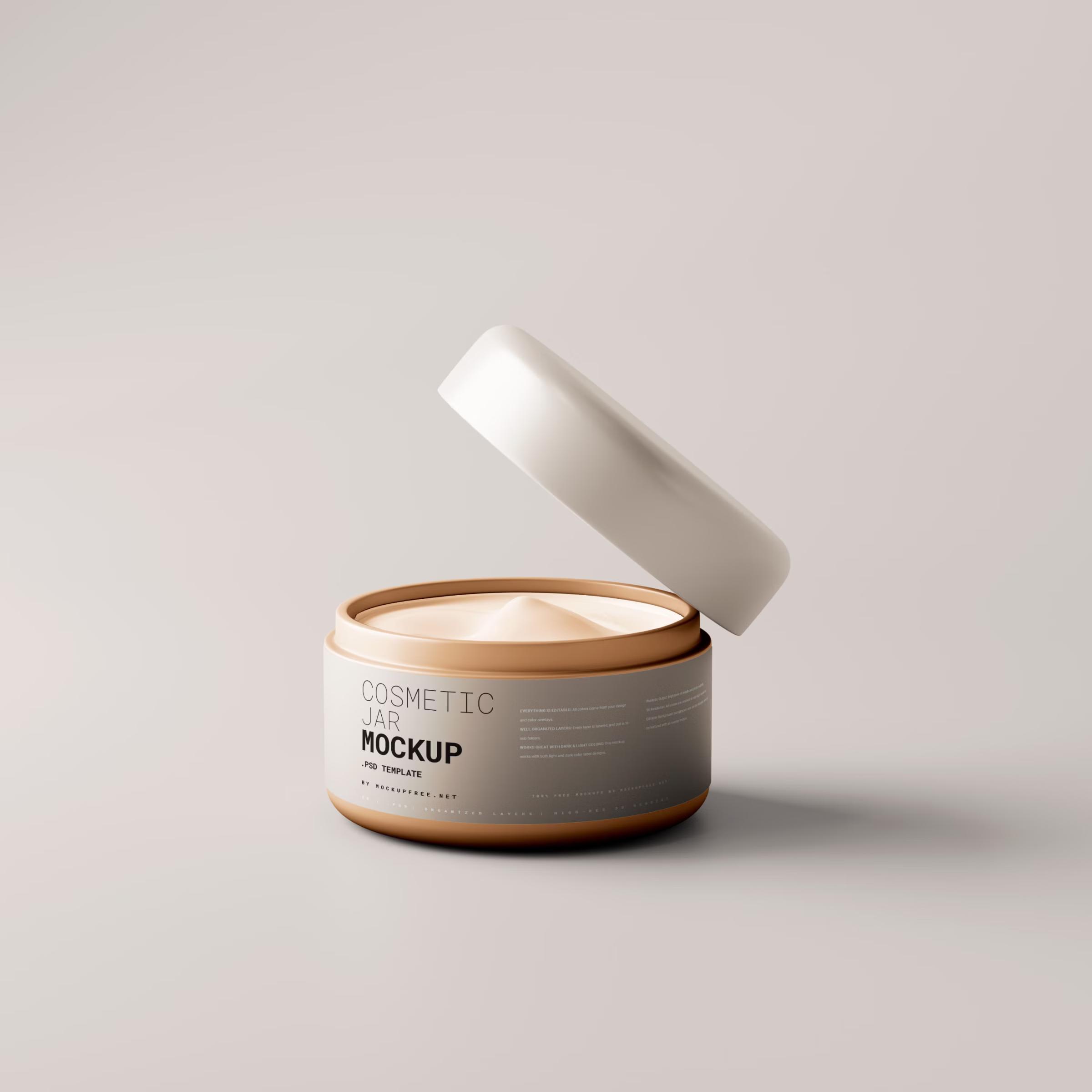Plastic Cream Jar Mockup 2