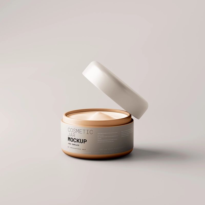 Plastic Cream Jar Mockup 2