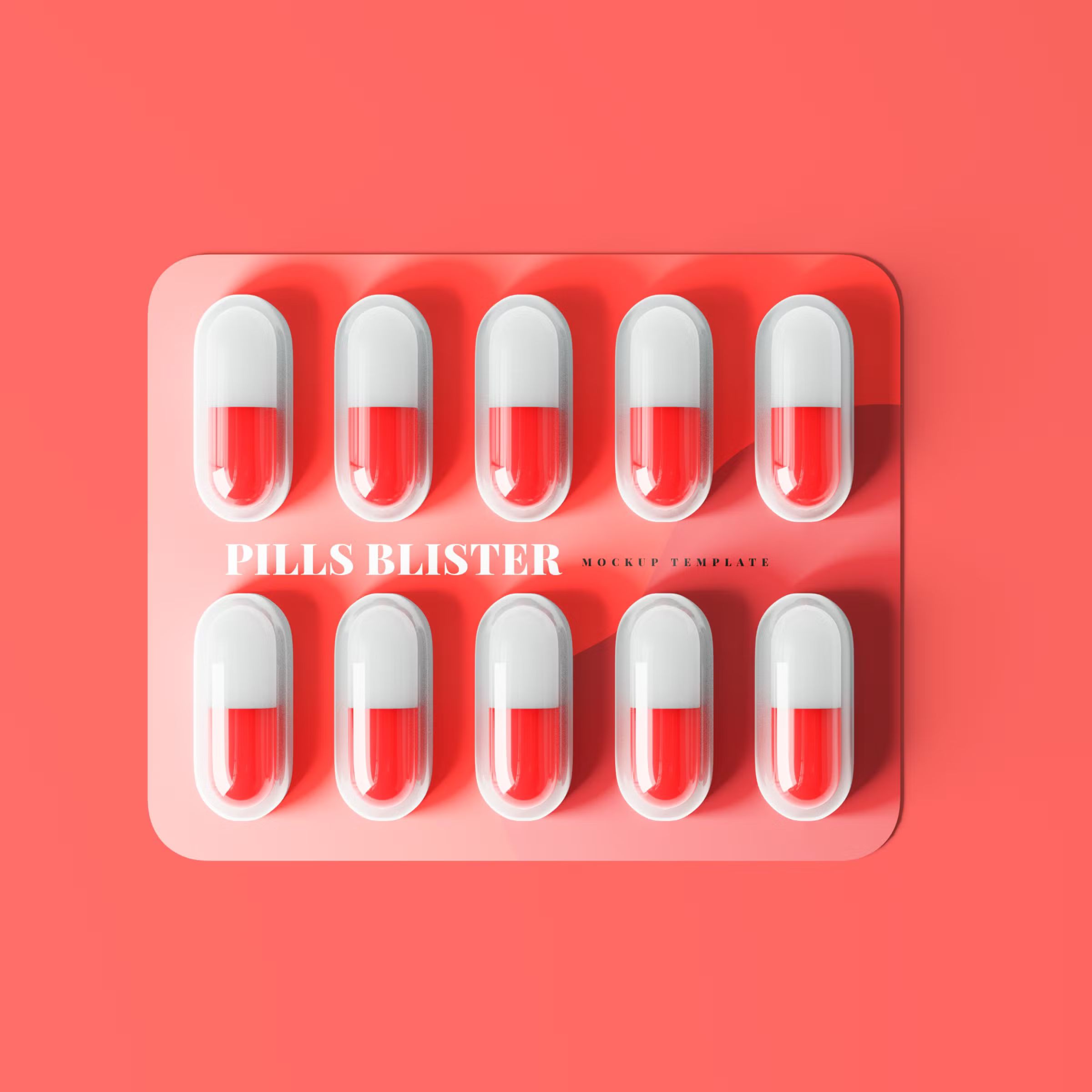 Capsule Blister with Box Mockup 2