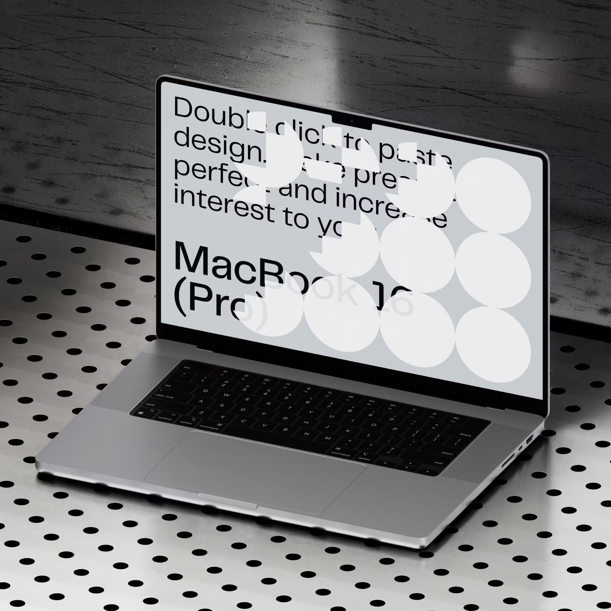 Free Macbook 16 Pro On Metal Surface V1 Isometric