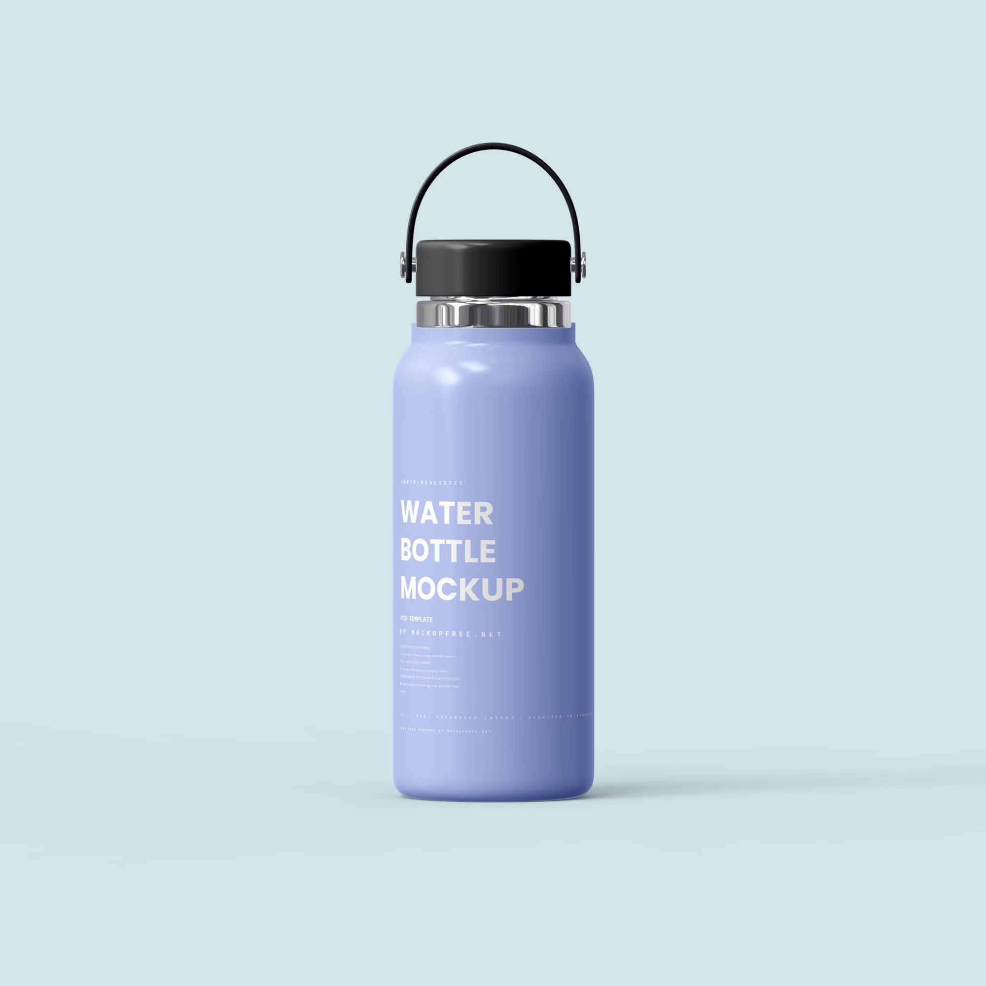 Aluminum Water Bottle Mockup 6