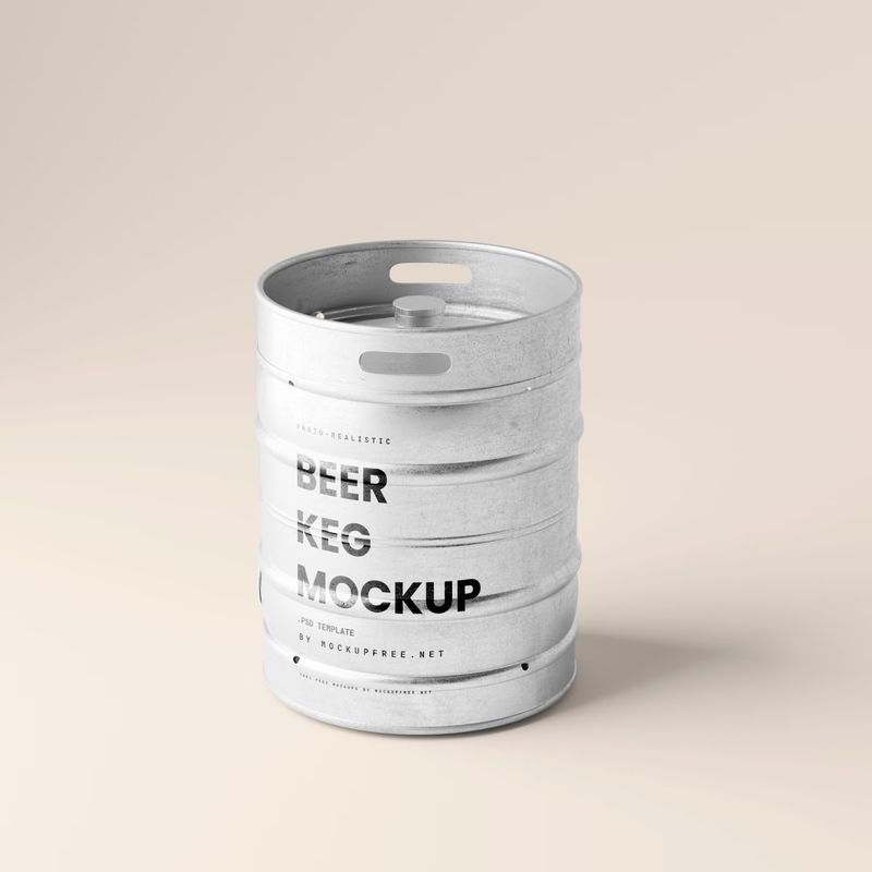 Metal Beer Keg Mockup
