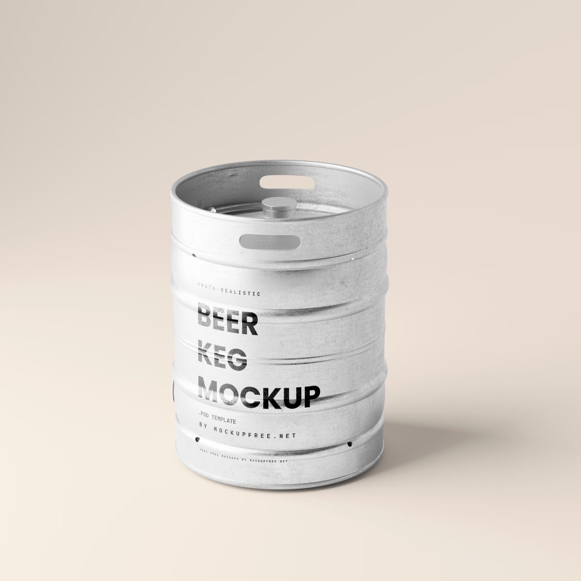 Metal Beer Keg Mockup