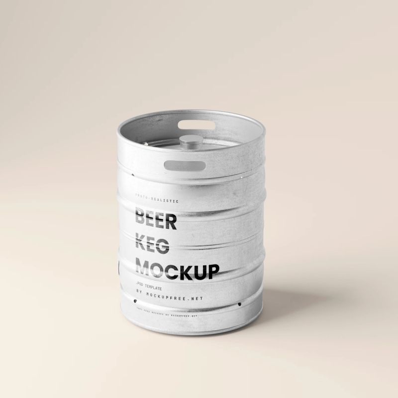Metal Beer Keg Mockup