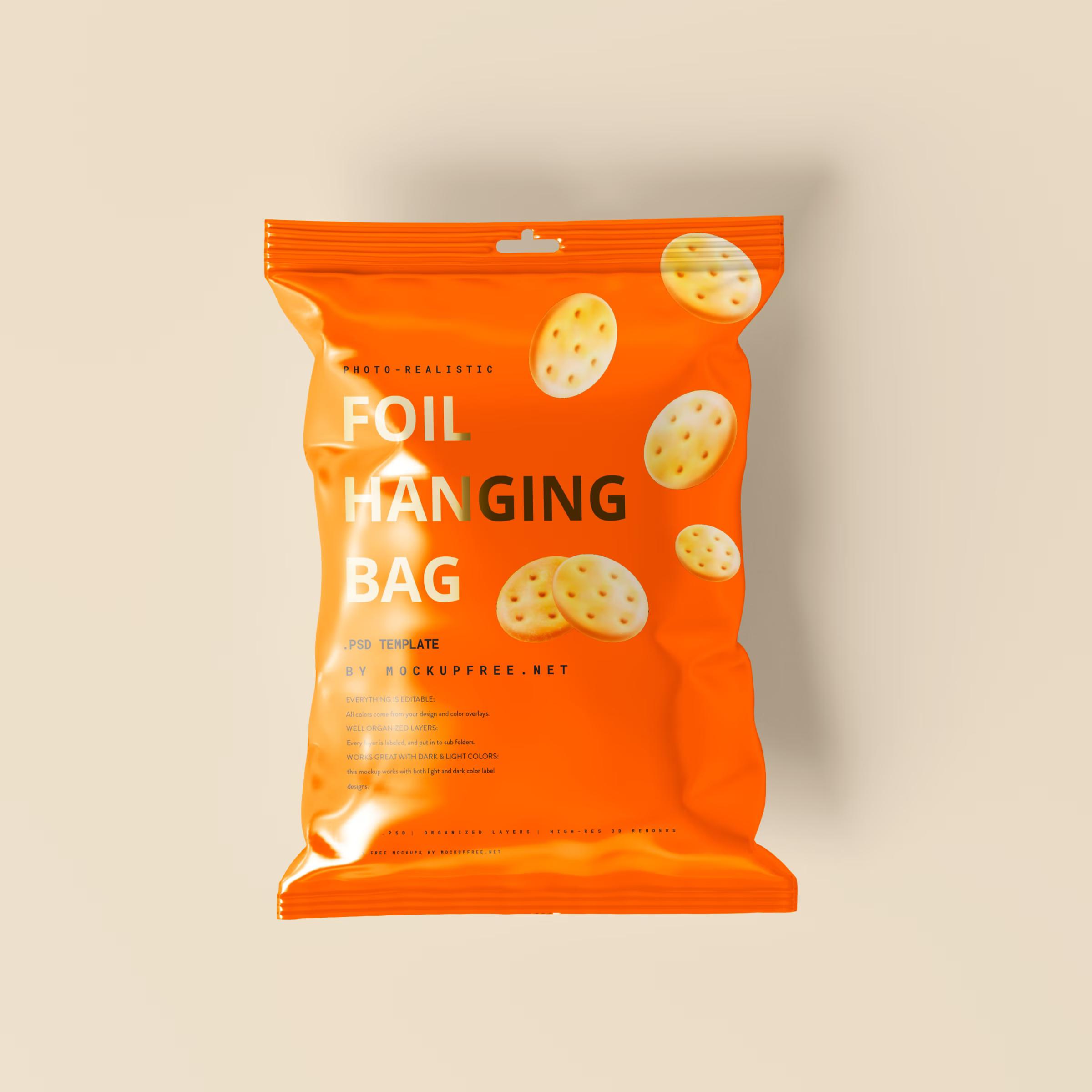 Foil Hanging Bag Mockup 4