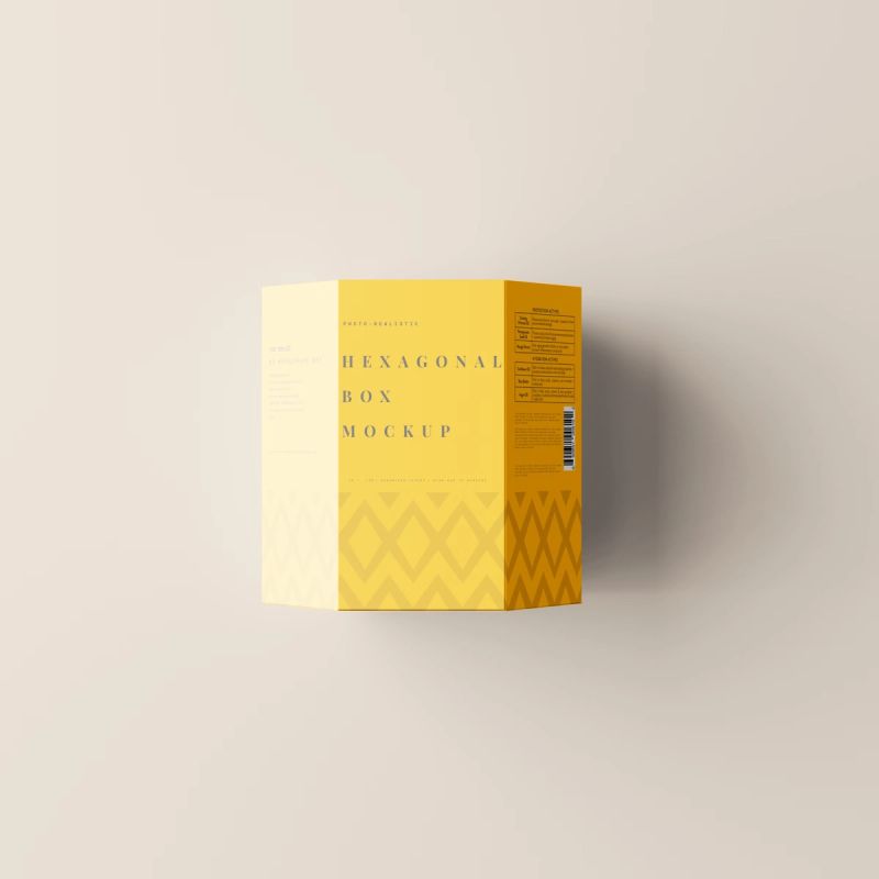 Hexagonal Box Mockup 6
