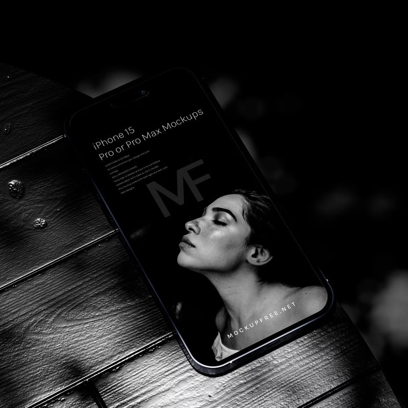 iPhone 15 Dark Shadowy Mockups 4