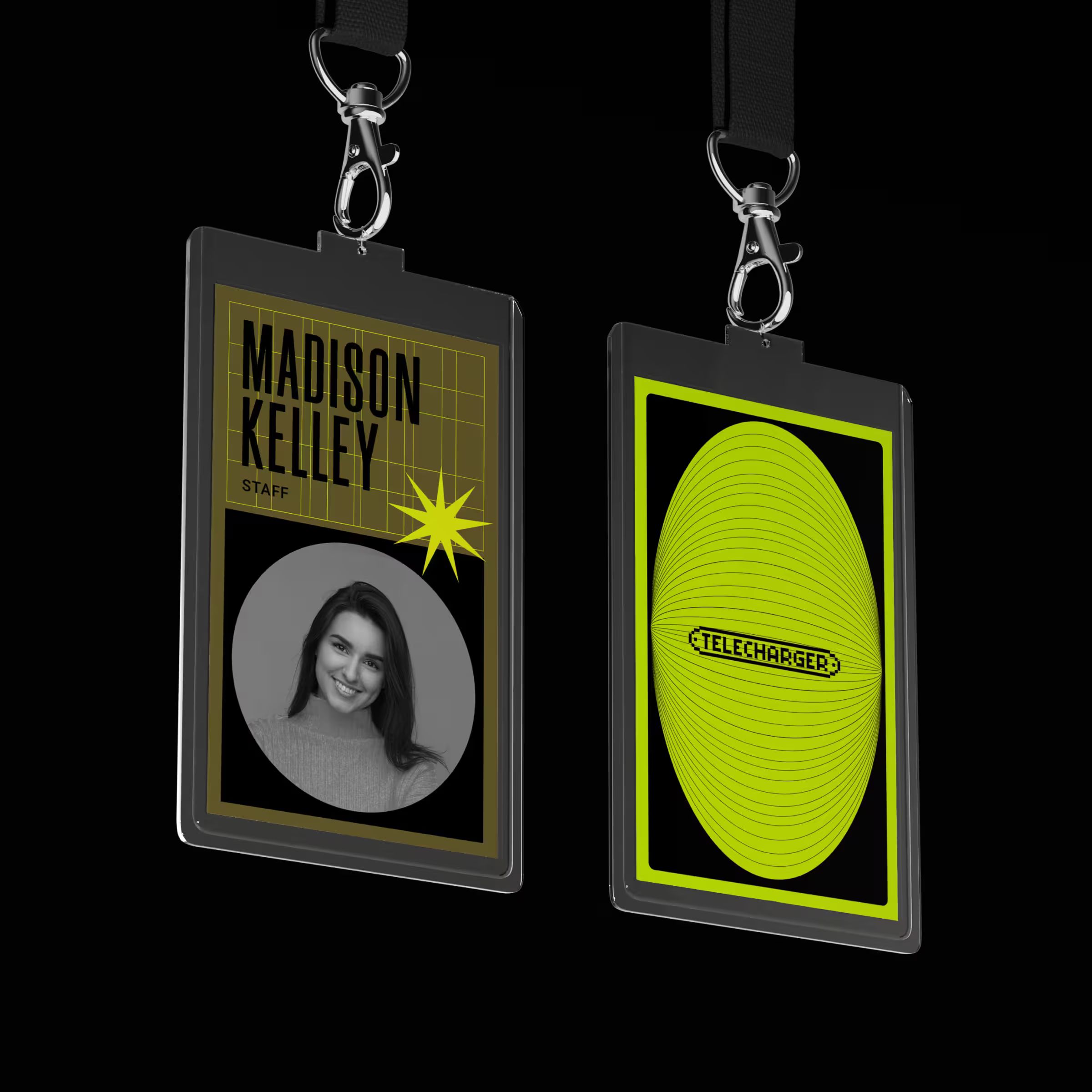 Free Name Tag Badge Mockup V2 Front View