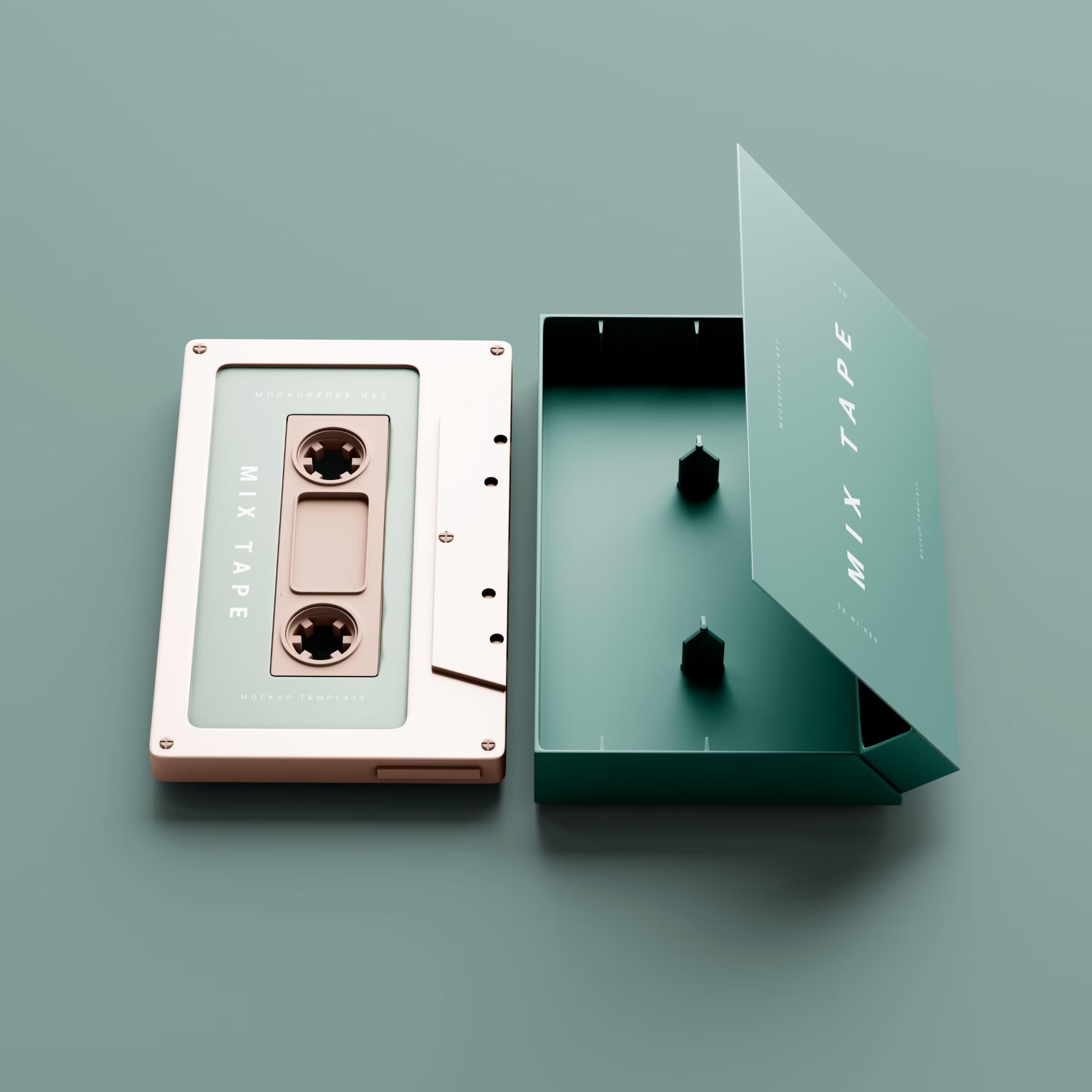 Mixtape Cover and Cassette Mockup 4