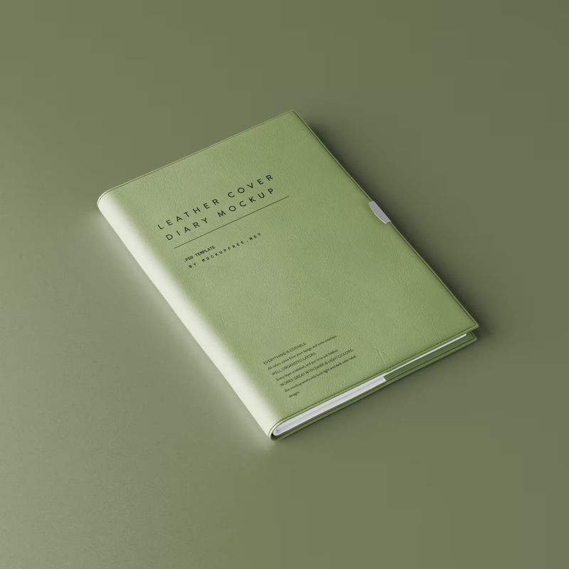 Leather Cover Diary Mockup